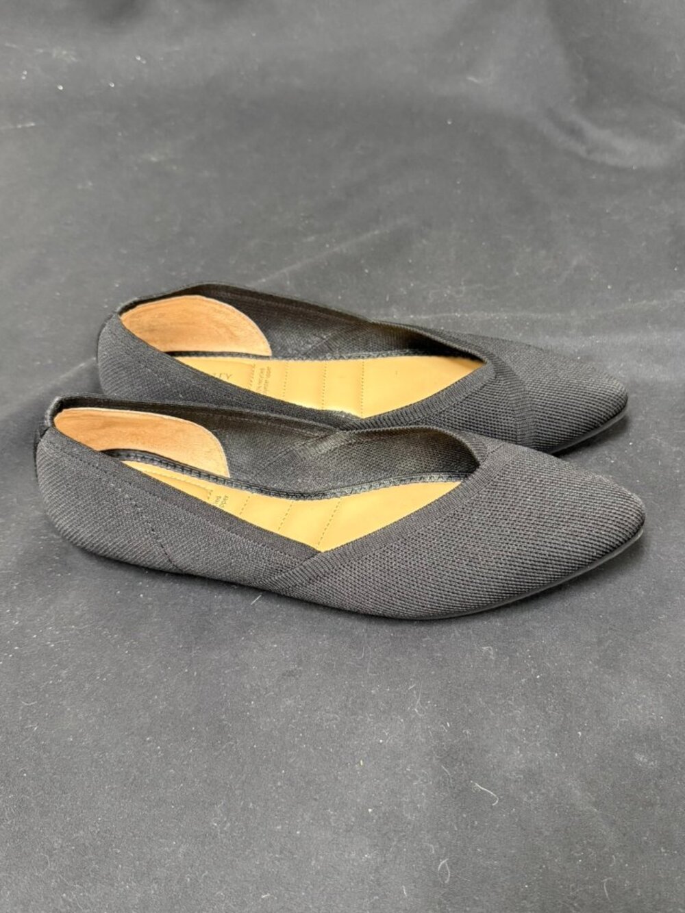 Cynthia Rowley Black Woven Pointed Toe Flats - Size 7.5